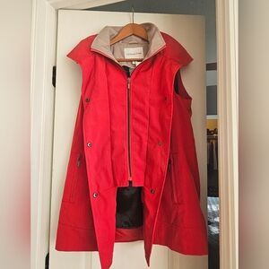 NWT Coldwater Creek All Weather Vest Long Dover Red Petite Small
